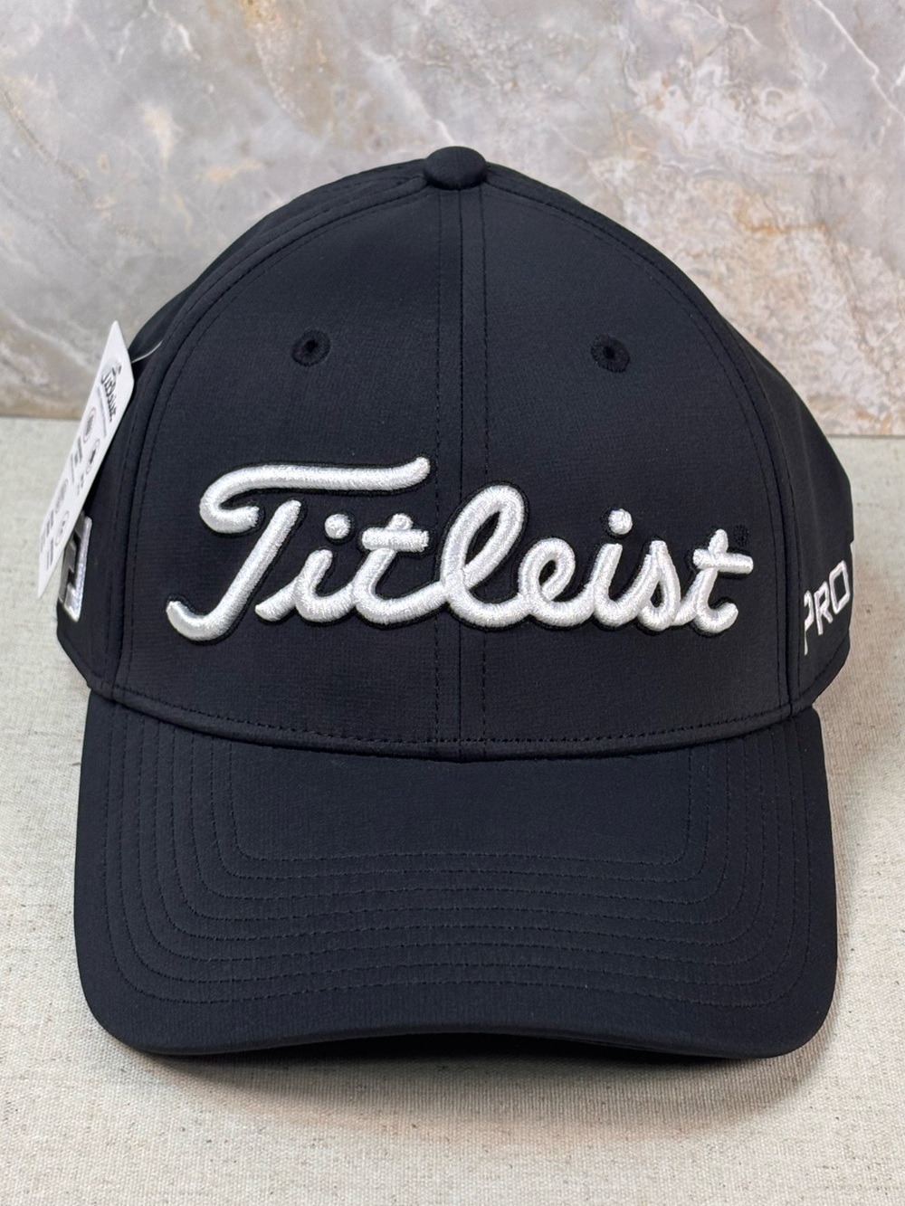 Titleist Black Cap with White Script Logo